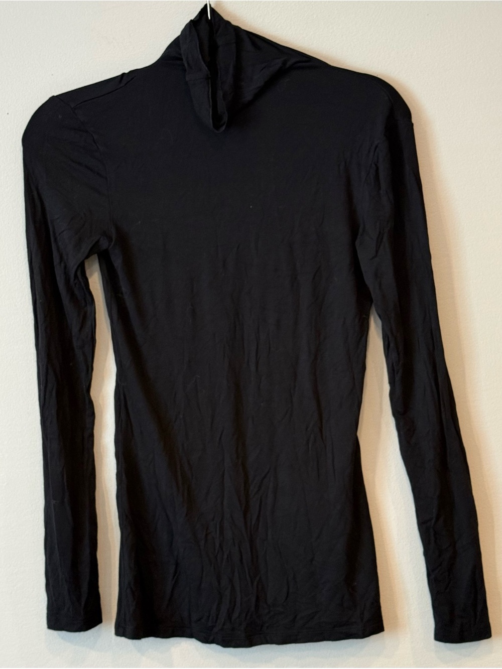 Halogen Women's Black Long-Sleeve Jersey Turtleneck Top Size Small